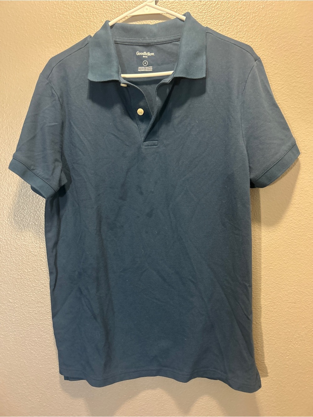 Goodfellow Mens Polo Shirt Medium M Distressed Stained Utility Garage Work Shirt